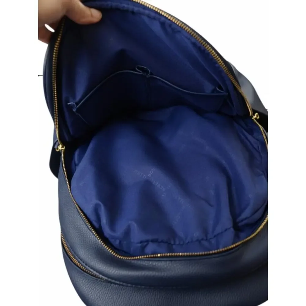 Rosetti Navy & Gold Laptop Backpack Work Travel Bag Minimalist Chic